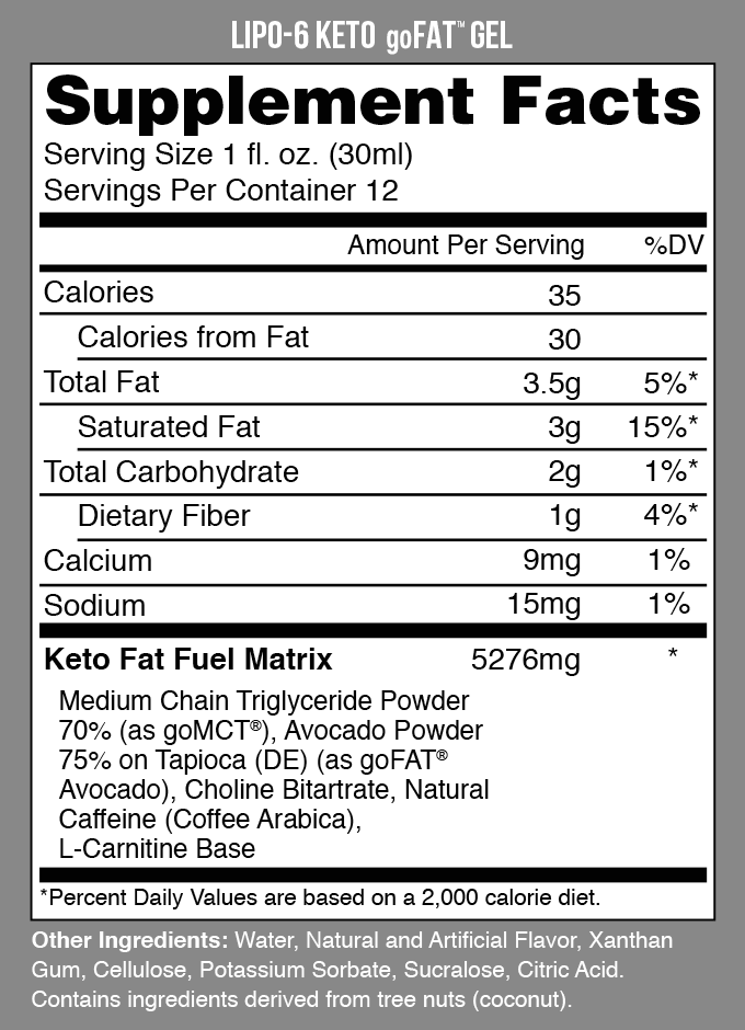 Lipo-6 Keto goFAT Gel - 30 мл