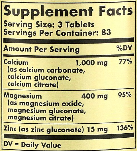 Calcium Magnesium Zinc - 250 таб
