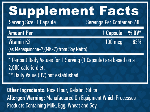 Vitamin K2-Mk7 100 мкг - 60 капс