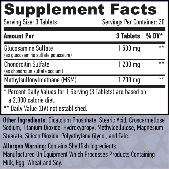 Ultimate Glucosamine Chondroitin &amp; MSM - 90 таб