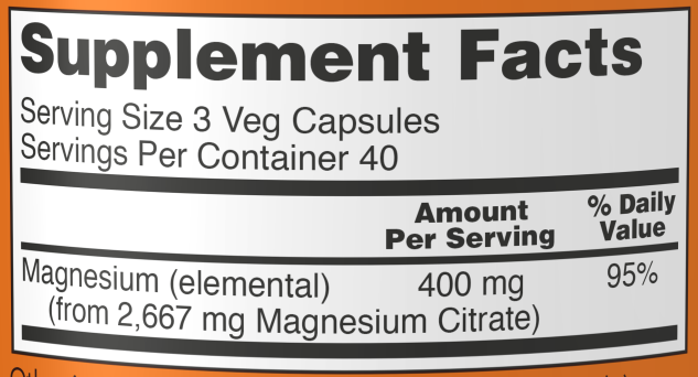 Magnesium Citrate - 120 веган капс