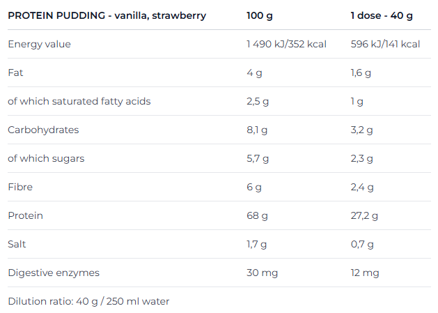 Протеїновий пудинг Protein Pudding - 40 г 1/5 - ваніль