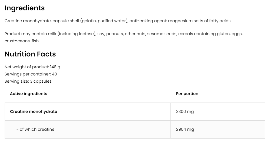 Creatine Monohydrate 3300 мг - 120 капс