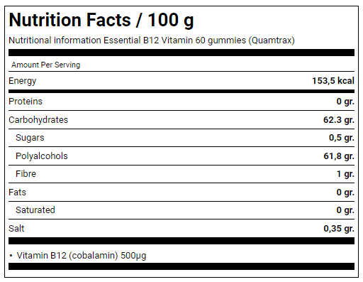 B12 Vitamin - 60 марм. цукерки