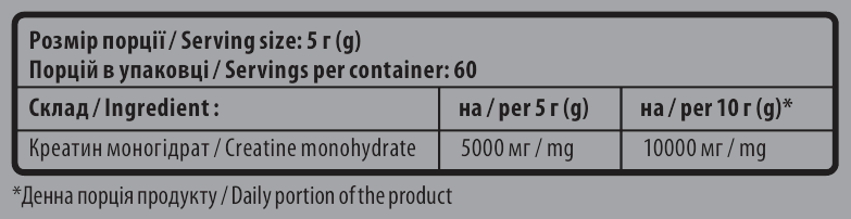 Creatine monohydrate - 300 г