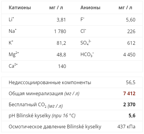 Мінеральна вода BILINSKA KYSELKA - 1л