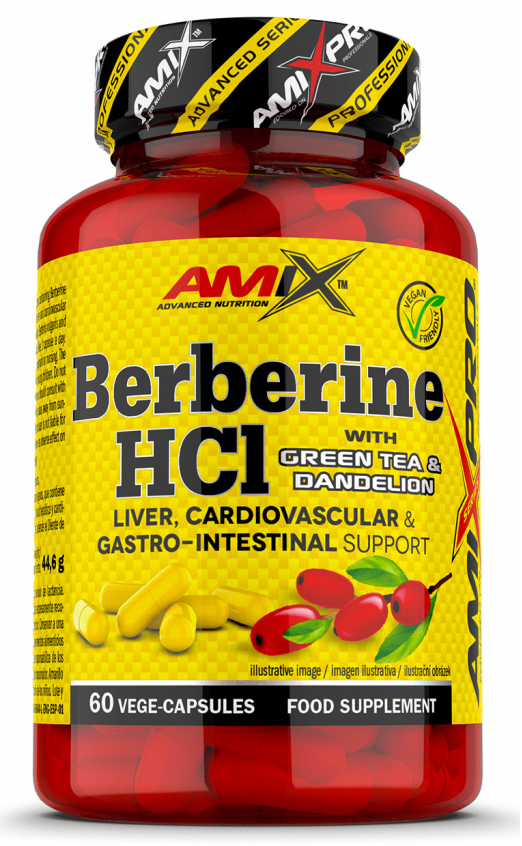 AmixPro Berberine HCl with GreenTea & Dandelion - 60 капс купити