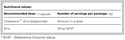 Performance Zinc Bisglycinate - 90 веган капс