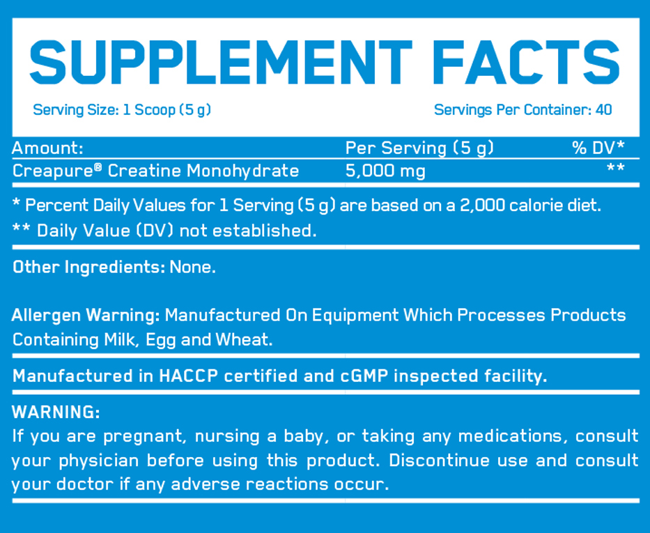 Creapure Creatine Monohydrate 5000 - 200 г