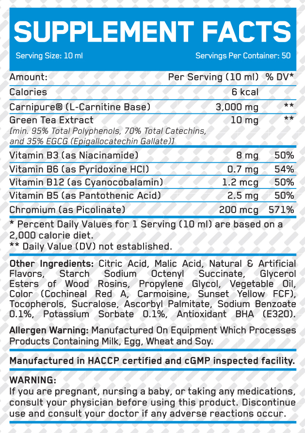 Liquid L-Carnitine 3000 мг + Green Tea