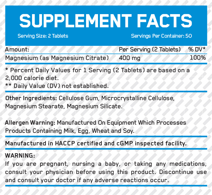 Magnesium Citrate 200 мг - 100 таб