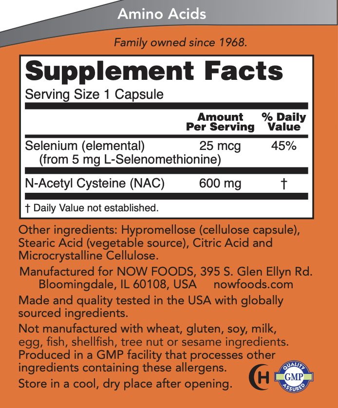 N-Acetylcysteine 600 мг - 100 капс