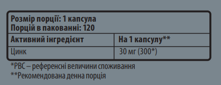 Zinc 30 citrate plus - 120 капс