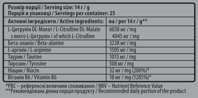 Ulta Stim Free Pre-Workout - 350 г