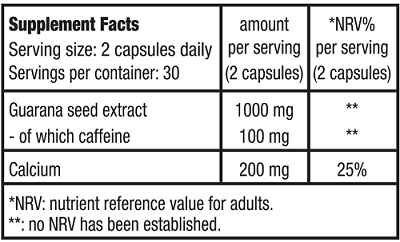 Guarana with calcium (60cap)